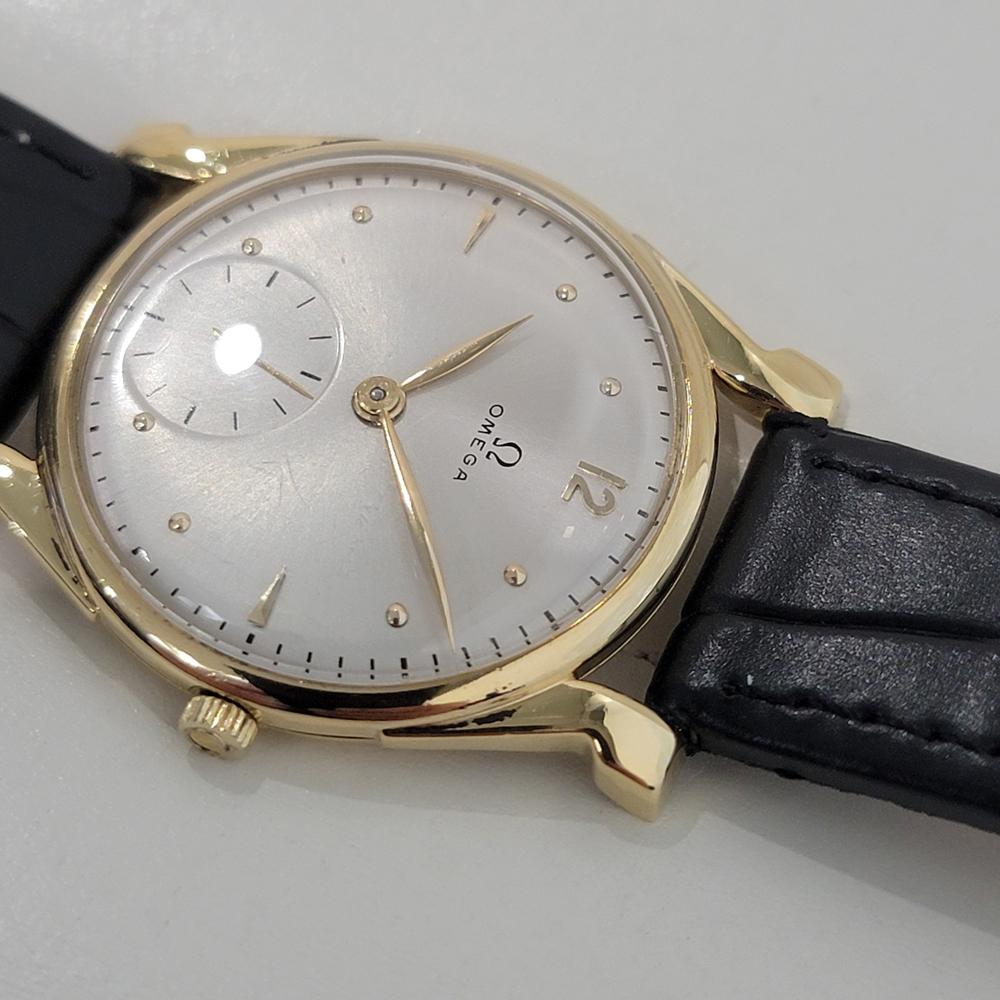 Omega cal 28 Montre habillée à remontage manuel, en or 18 carats, vintage suisse, années 1940, RA407 2