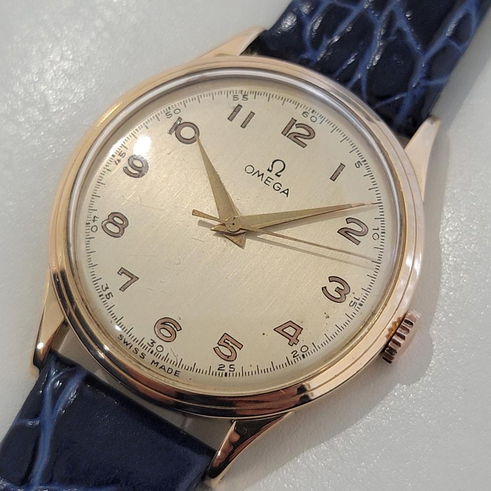Men's Mens Omega cal 30SCT2 14k Gold Manual Wind Dress Watch 1940s Vintage NA118