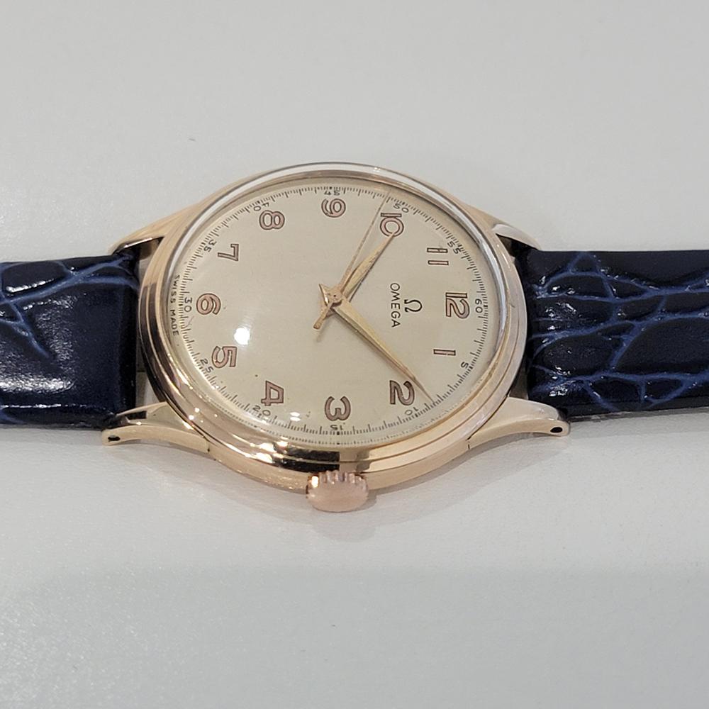 Mens Omega cal 30SCT2 14k Gold Manual Wind Dress Watch 1940s Vintage NA118 1