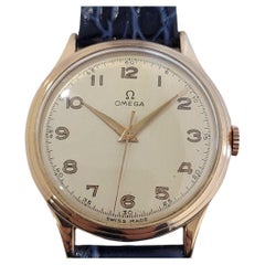 Omega cal 30SCT2 Montre habillée à remontage manuel en or 14 carats vintage pour hommes des années 1940 NA118