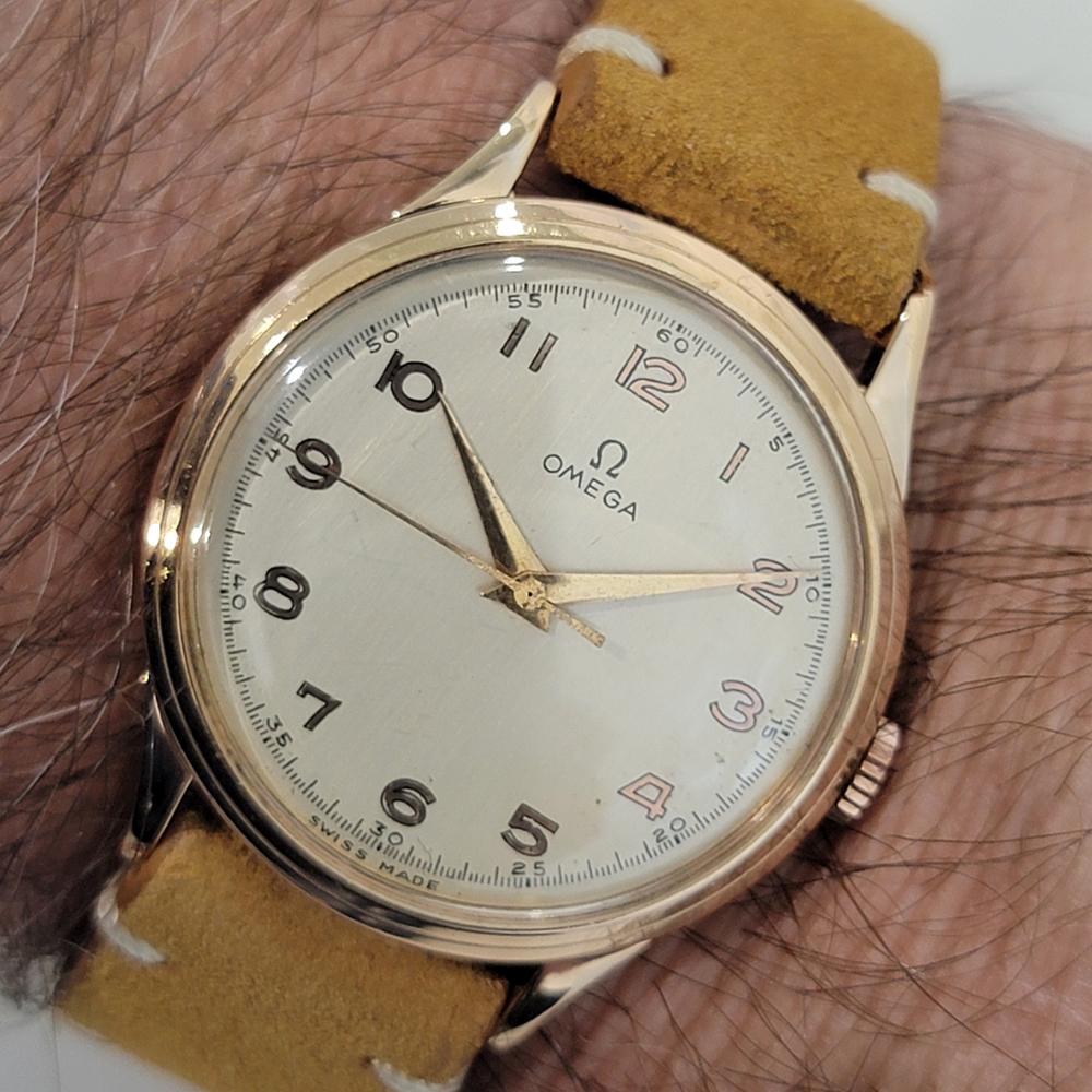 Mens Omega cal 30SCT2 14k Gold Manual Wind Dress Watch 1940s Vintage NA118B 9
