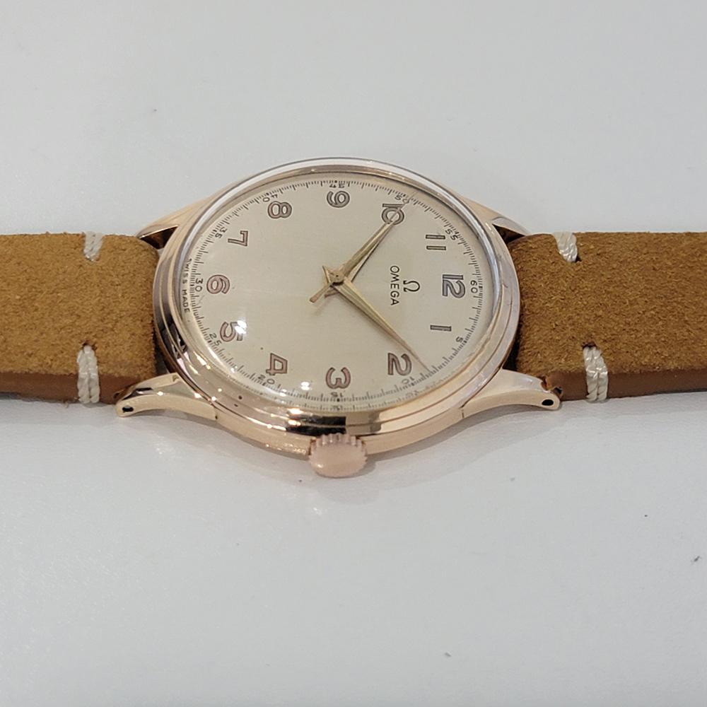 Mens Omega cal 30SCT2 14k Gold Manual Wind Dress Watch 1940s Vintage NA118B 1