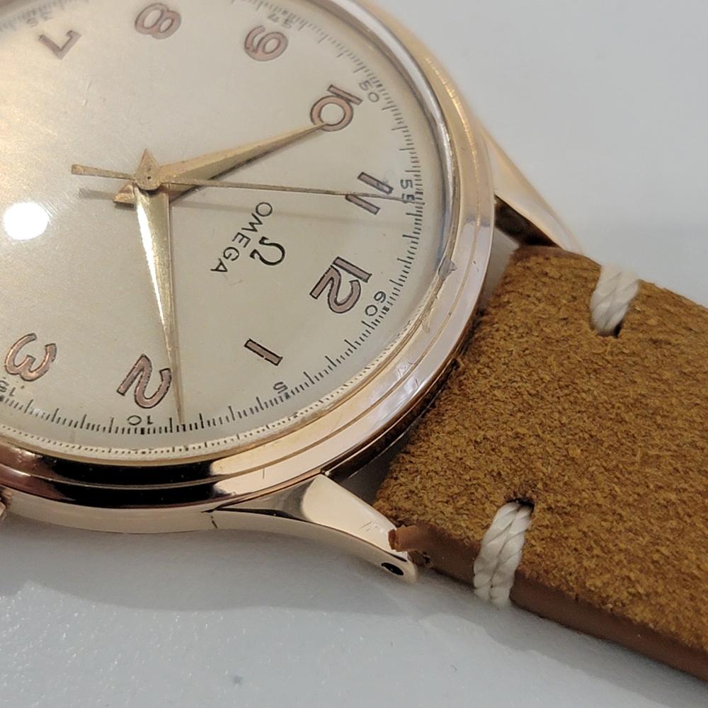 Mens Omega cal 30SCT2 14k Gold Manual Wind Dress Watch 1940s Vintage NA118B 2