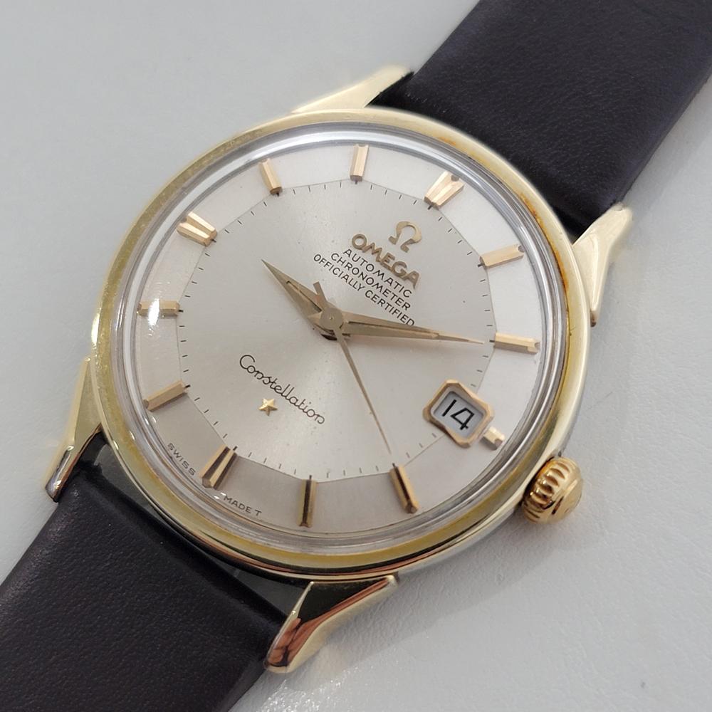Men's Mens Omega Constellation 168.005 Gold Capped Date Automatic 1960s Vintage RA509