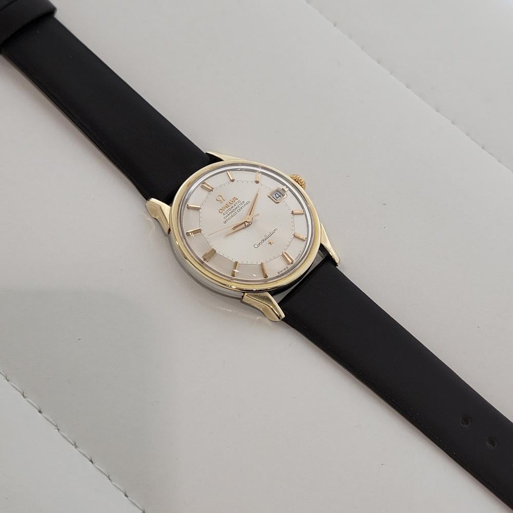 Mens Omega Constellation 168.005 Gold Capped Date Automatic 1960s Vintage RA509 3
