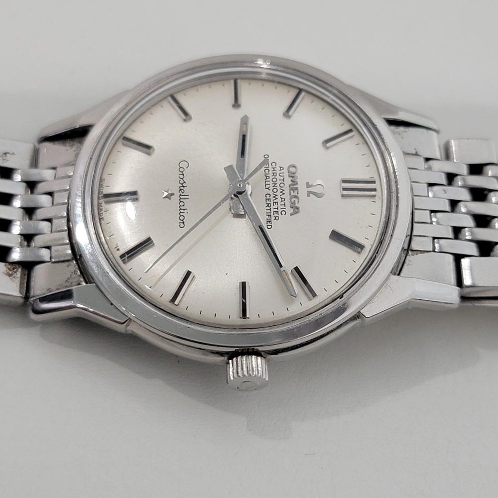 Mens Omega Constellation 34mm Automatic Stainless Steel 1960s Vintage RA403 1