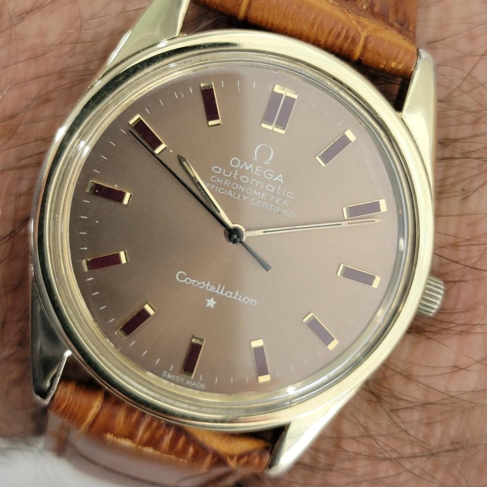 Mens Omega Constellation Cal 712 Gold Capped Automatic 1960s Vintage NA117 For Sale 9