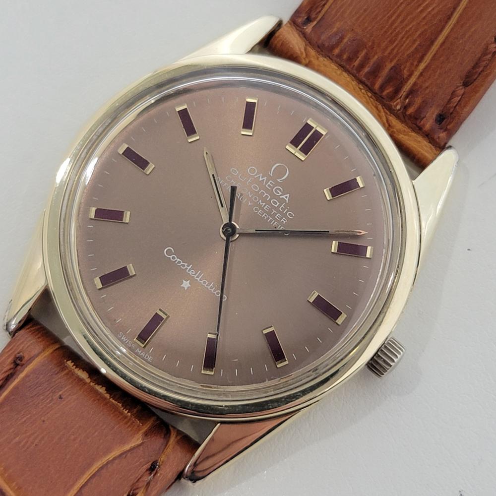 Men's Mens Omega Constellation Cal 712 Gold Capped Automatic 1960s Vintage NA117 For Sale