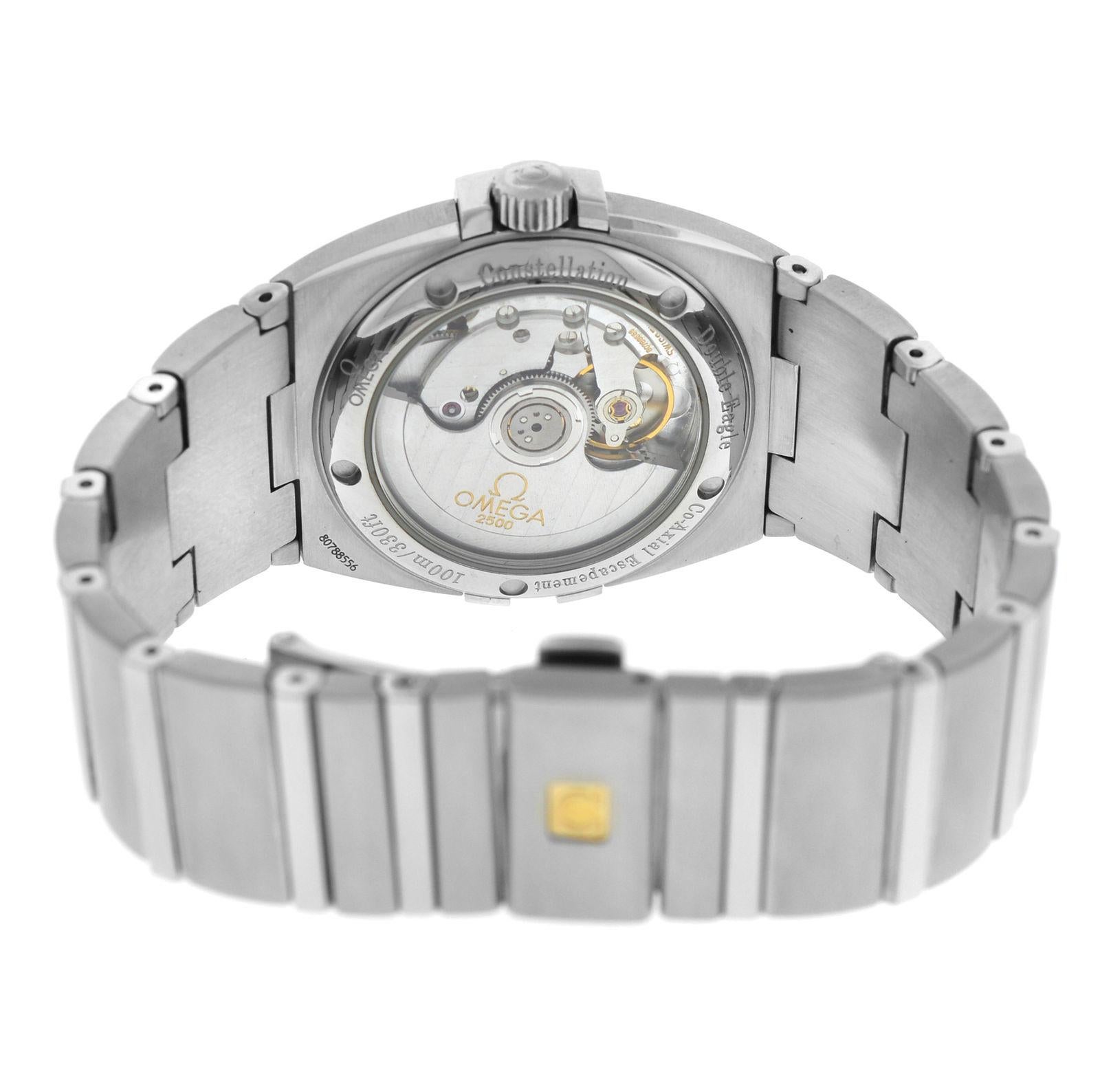 Men's Omega Constellation Double Eagle Co, Axial Chronometer 1503.51 Steel Watch In Excellent Condition In New York, NY