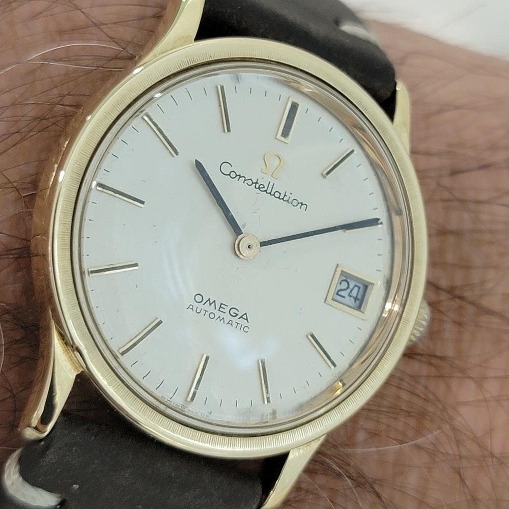 Mens Omega Constellation Ref 166 052 18k Gold Automatic w Date 1960s Swiss RA404 9