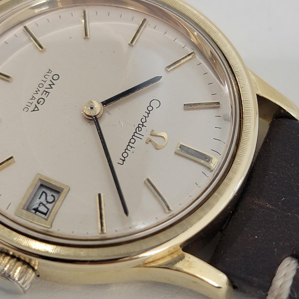 Mens Omega Constellation Ref 166 052 18k Gold Automatic w Date 1960s Swiss RA404 1