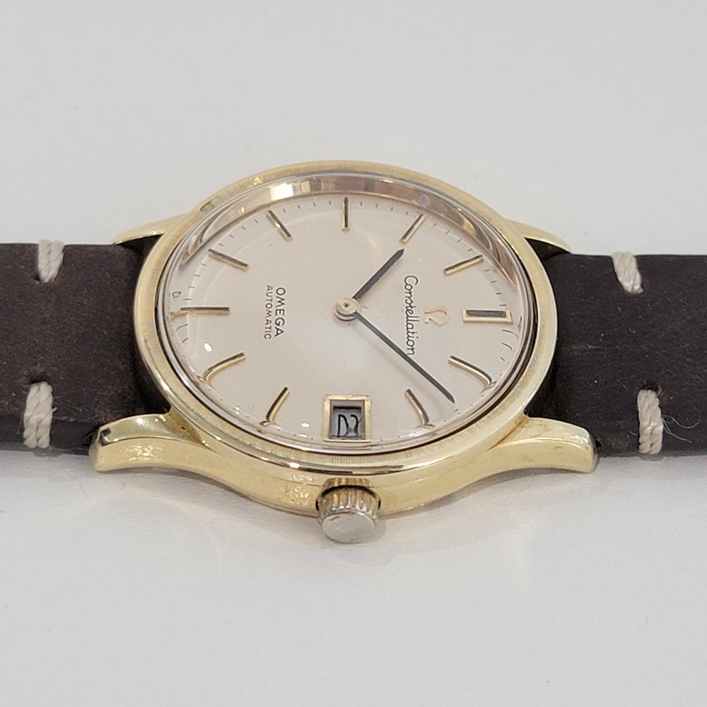 Mens Omega Constellation Ref 166 052 18k Gold Automatic w Date 1960s Swiss RA404 2