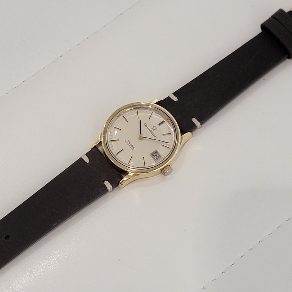Mens Omega Constellation Ref 166 052 18k Gold Automatic w Date 1960s Swiss RA404 3