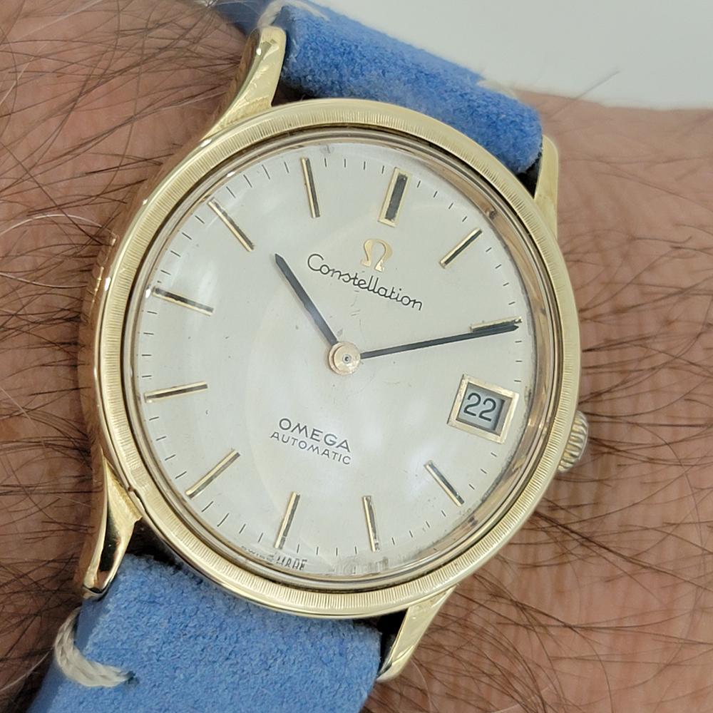 Mens Omega Constellation Ref 166 052 18k Gold Date Automatic 1960s Swiss RA404B 9