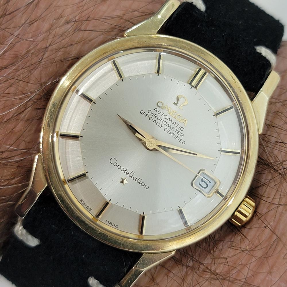 Mens Omega Constellation Ref 166 052 18k Gold Date Automatic 1960s Swiss RA404B 9
