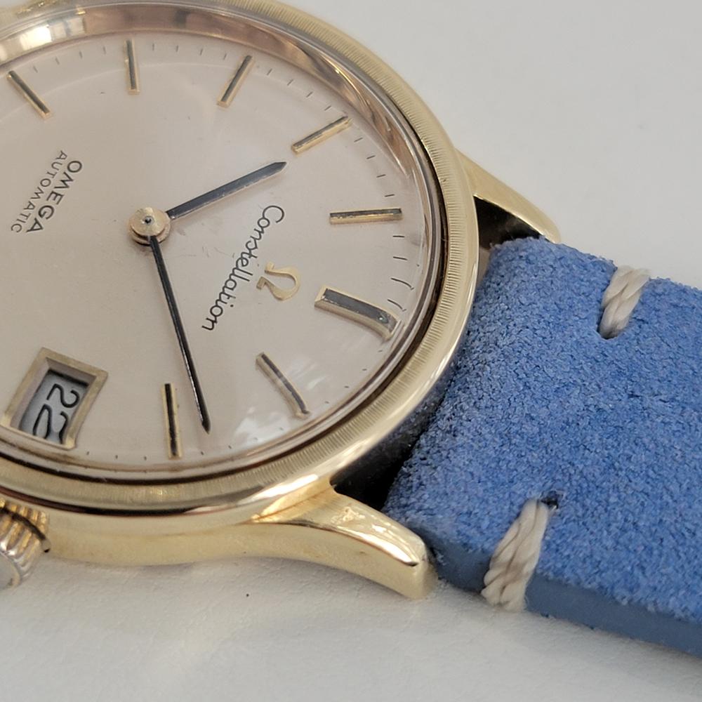 Mens Omega Constellation Ref 166 052 18k Gold Date Automatic 1960s Swiss RA404B 1
