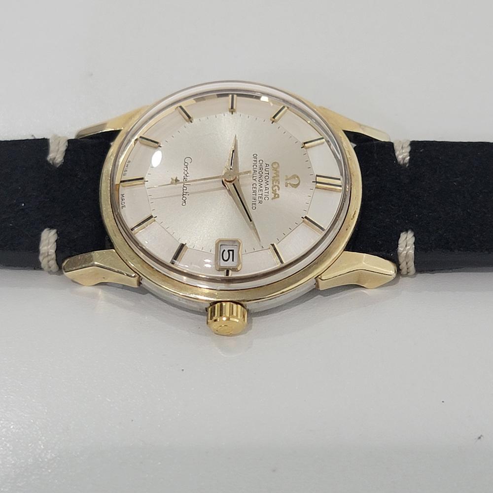 Mens Omega Constellation Ref 166 052 18k Gold Date Automatic 1960s Swiss RA404B 1