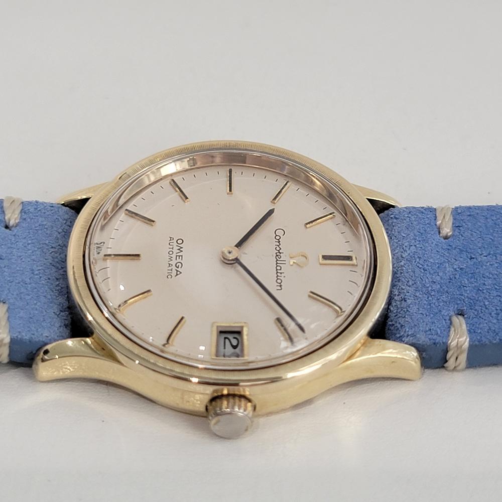 Mens Omega Constellation Ref 166 052 18k Gold Date Automatic 1960s Swiss RA404B 2
