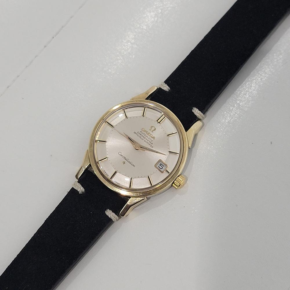 Mens Omega Constellation Ref 166 052 18k Gold Date Automatic 1960s Swiss RA404B 3