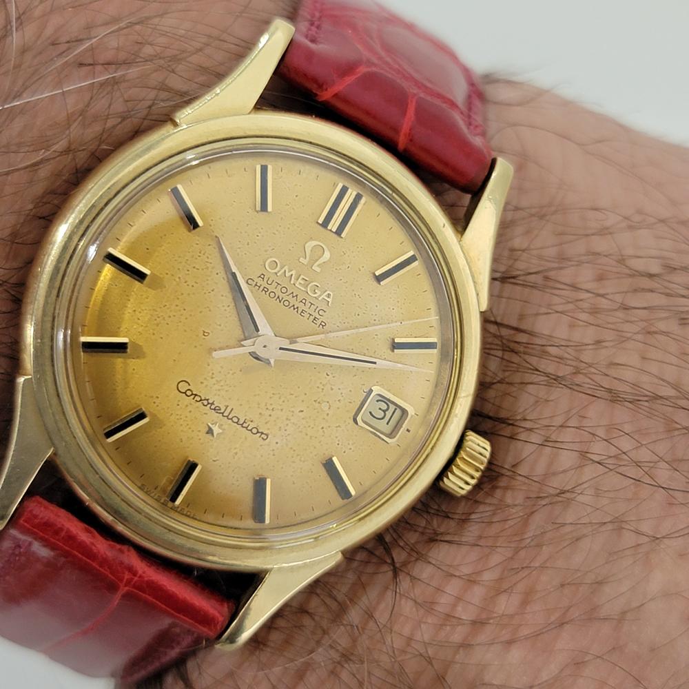 Mens Omega Constellation SC 61 35mm 18k Gold Automatic 1960s Swiss Vintage RA405 8