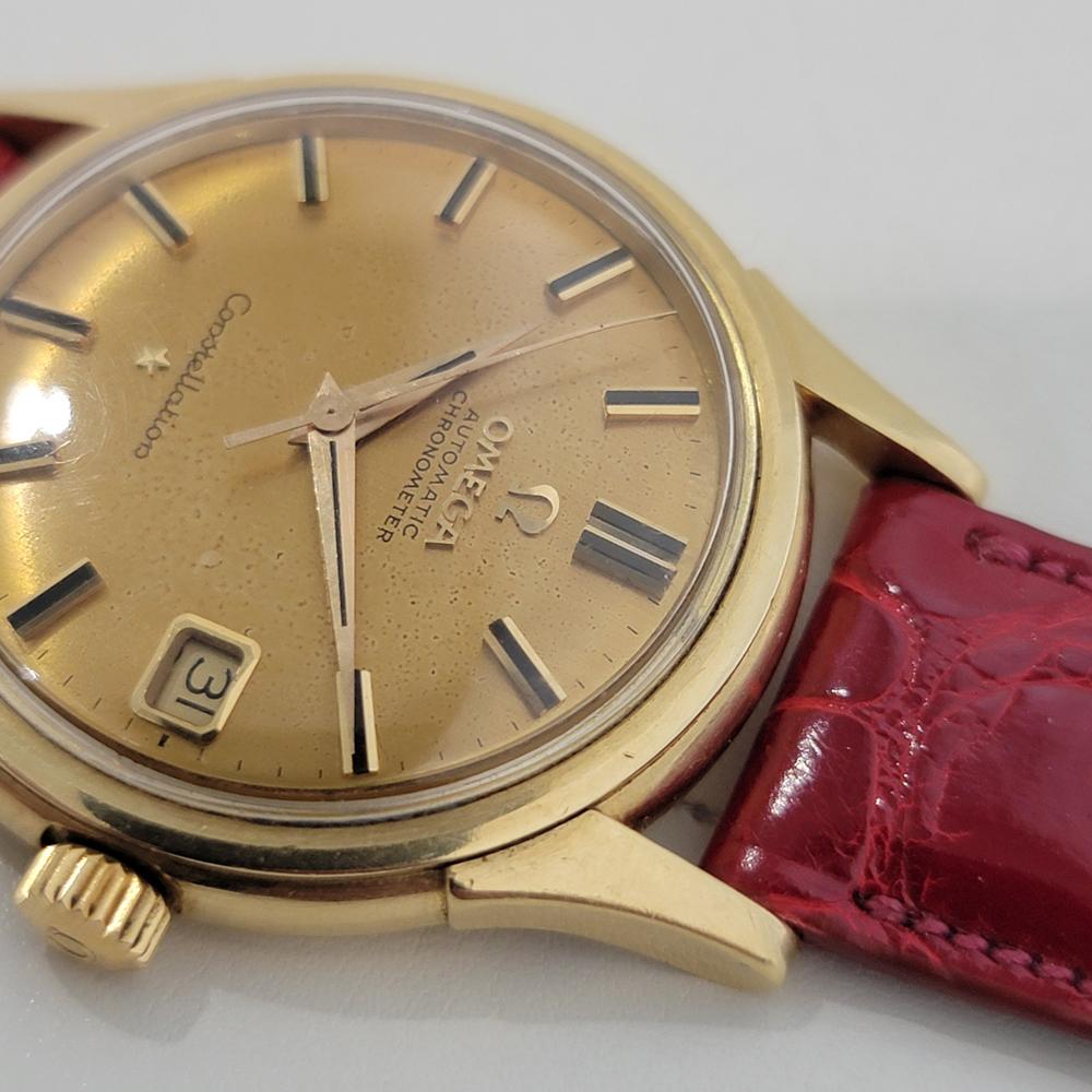 Mens Omega Constellation SC 61 35mm 18k Gold Automatic 1960s Swiss Vintage RA405 1