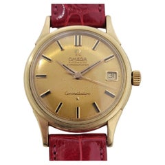 Mens Omega Constellation SC 61 35mm 18k Gold Automatic 1960s Swiss Vintage RA405