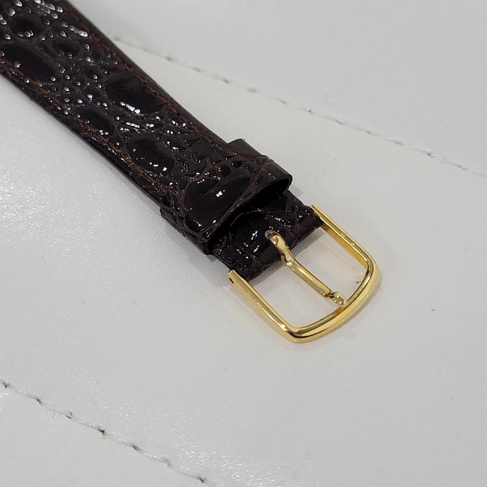 Mens Omega DeVille Ultra Thin 18k Gold Capped Quartz Dress Watch 1980s NA124 4