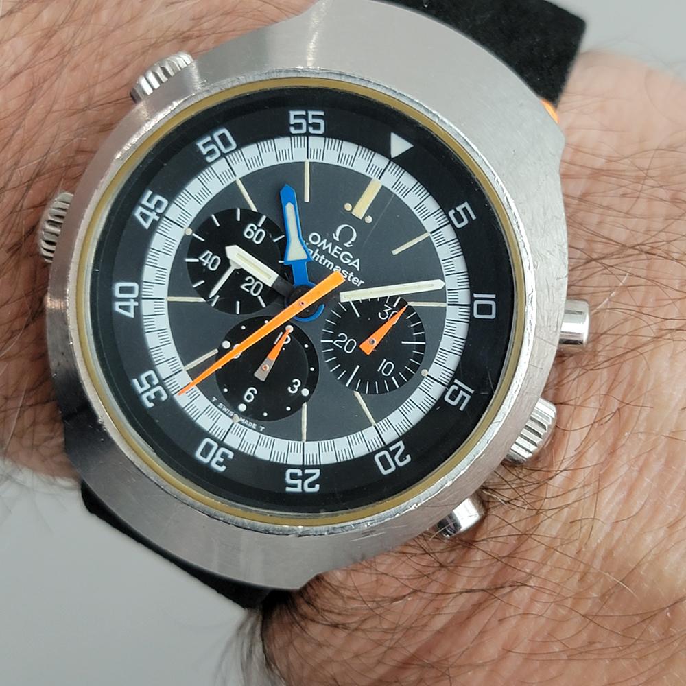 Herren Omega Flightmaster Chronograph GMT Handaufzug 1970er Jahre Vintage Schweizer JM8 10