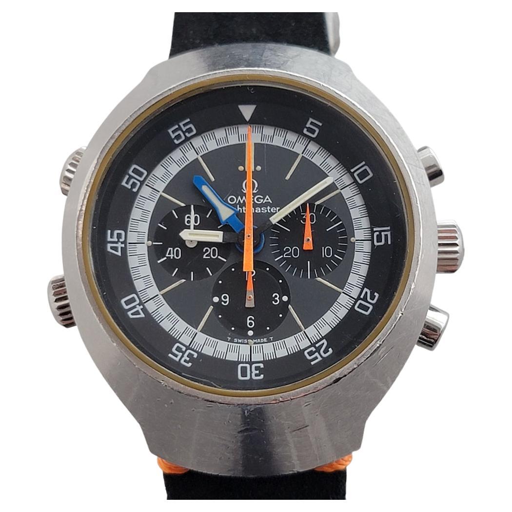 Herren Omega Flightmaster Chronograph GMT Handaufzug 1970er Jahre Vintage Schweizer JM8