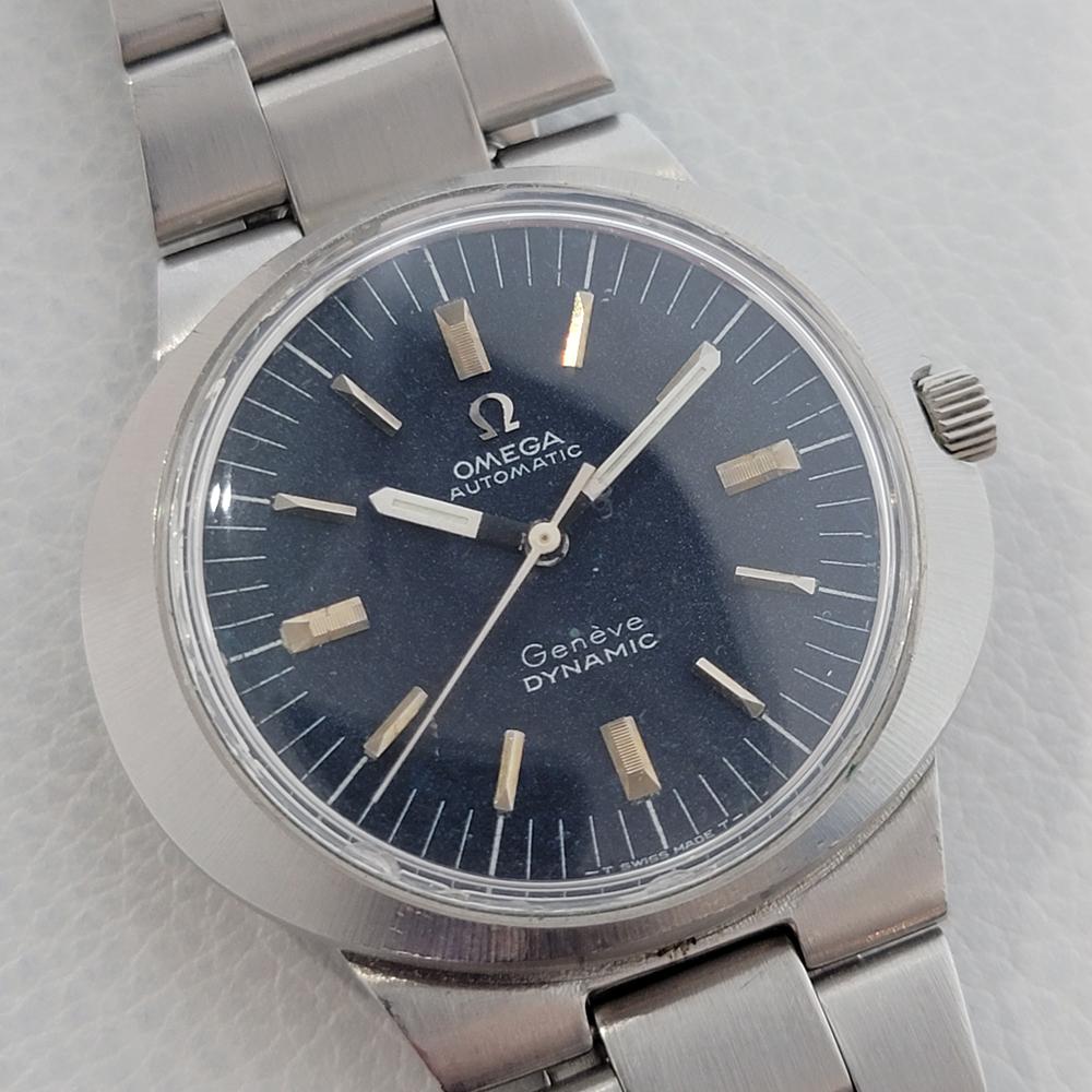Mens Omega Geneve Dynamic 41mm Jumbo Automatic 1970s Rare All Original JM17 In Excellent Condition In Beverly Hills, CA