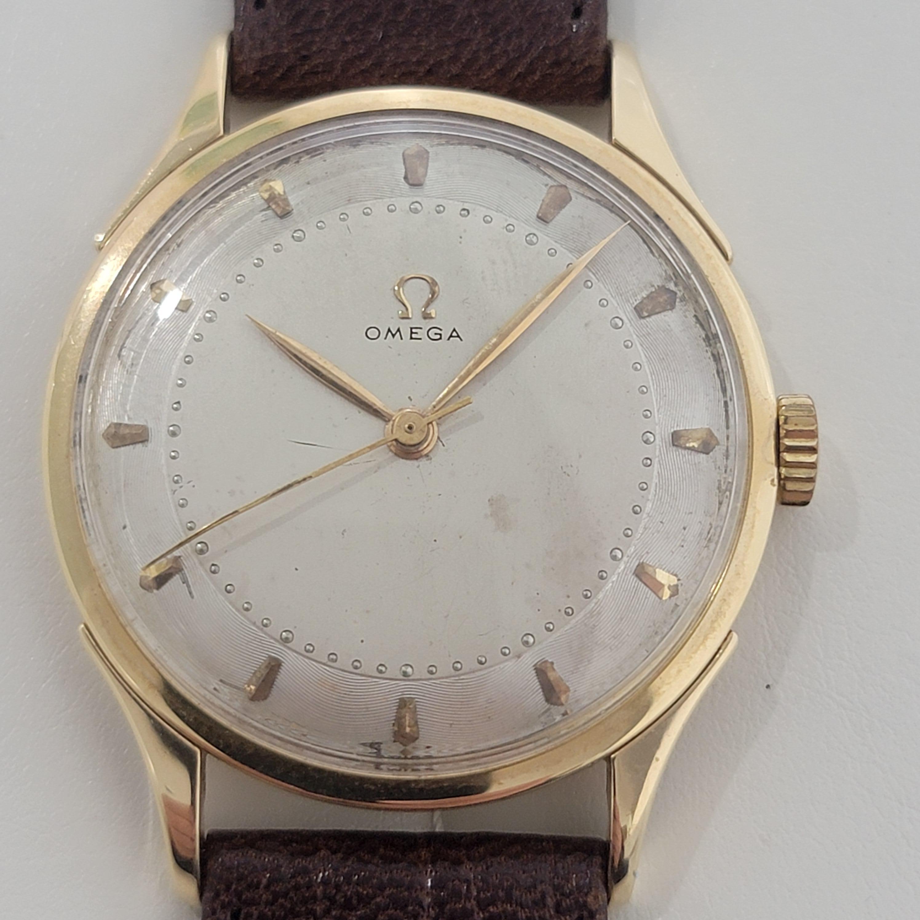  Omega 14191 Or 14 carats Jumbo 36 mm à remontage manuel, Vintage Swiss Luxury JM12 pour hommes, années 1940 Pour hommes 