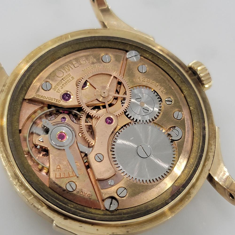 Omega 14191 Or 14 carats Jumbo 36 mm à remontage manuel, Vintage Swiss Luxury JM12 pour hommes, années 1940 7