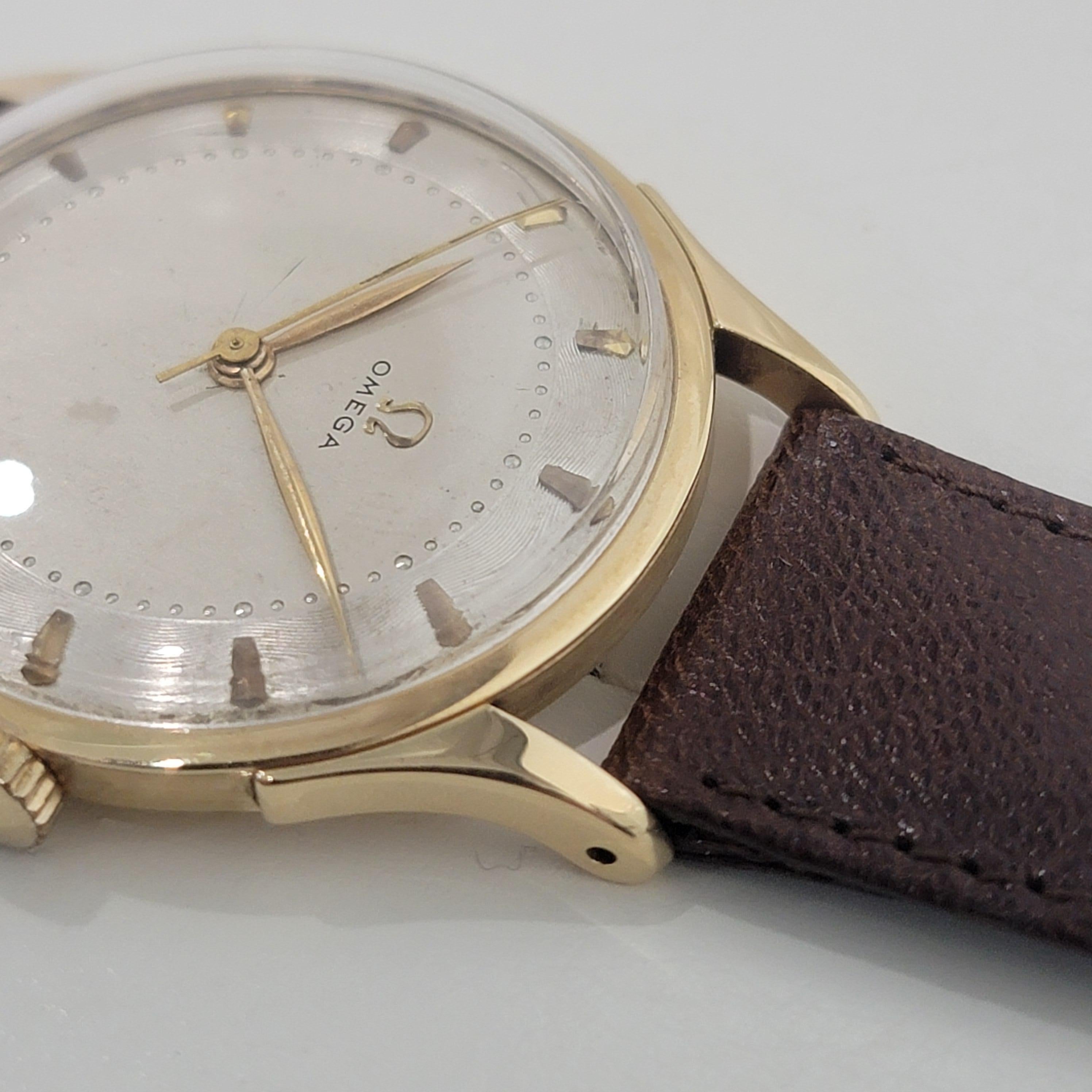 Omega 14191 Or 14 carats Jumbo 36 mm à remontage manuel, Vintage Swiss Luxury JM12 pour hommes, années 1940 2