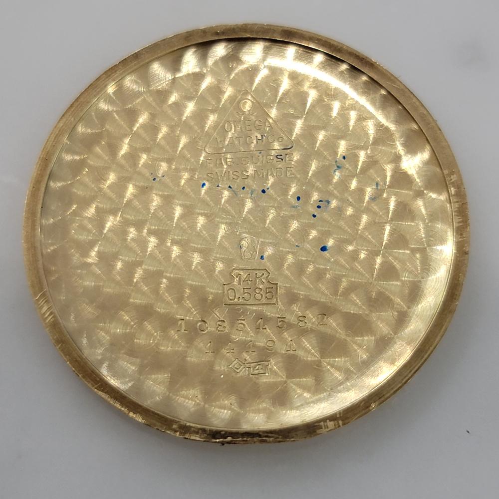Omega 14191 Or 14 carats Jumbo 36 mm à remontage manuel, Vintage Swiss Luxury JM12 pour hommes, années 1940 8