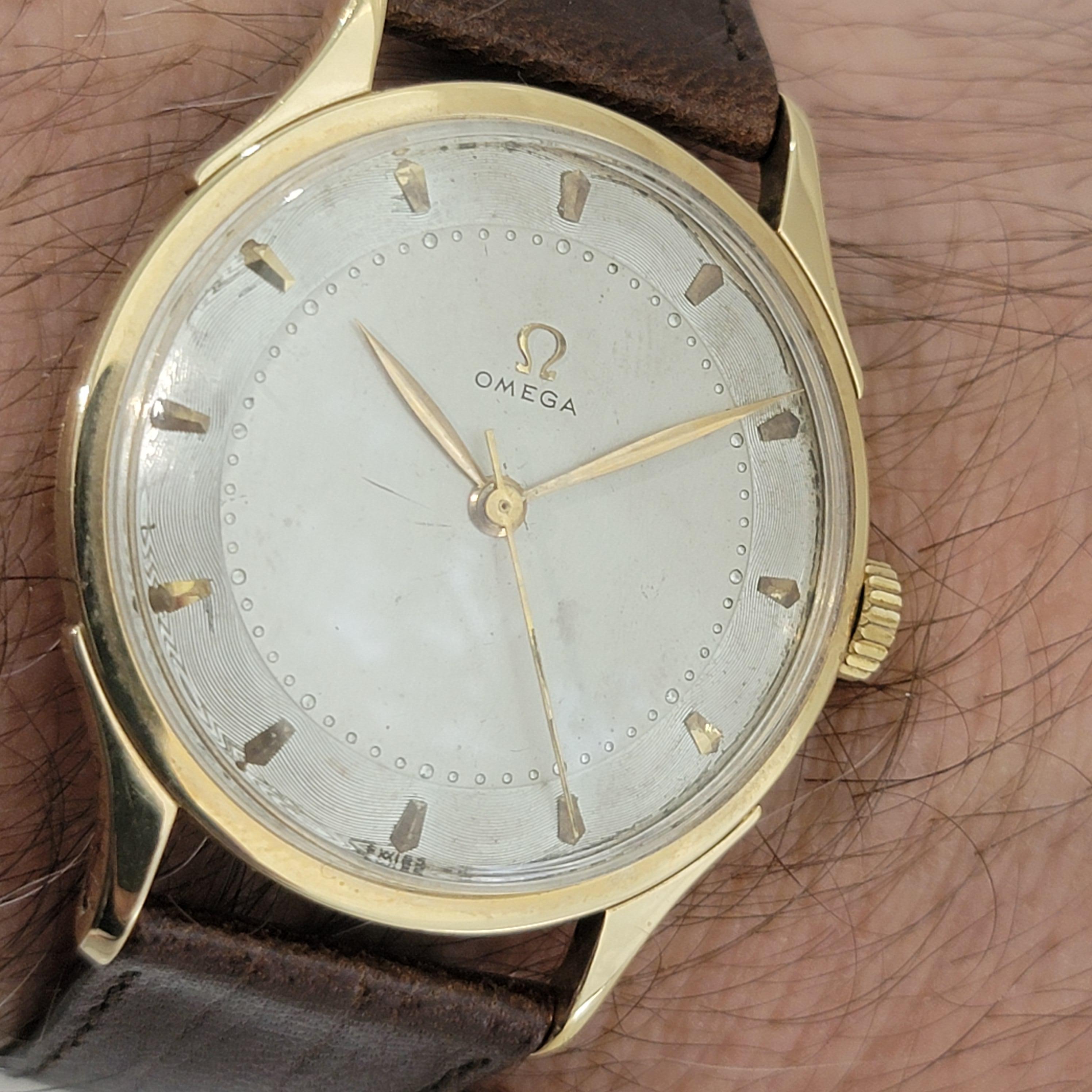 Omega 14191 Or 14 carats Jumbo 36 mm à remontage manuel, Vintage Swiss Luxury JM12 pour hommes, années 1940 9