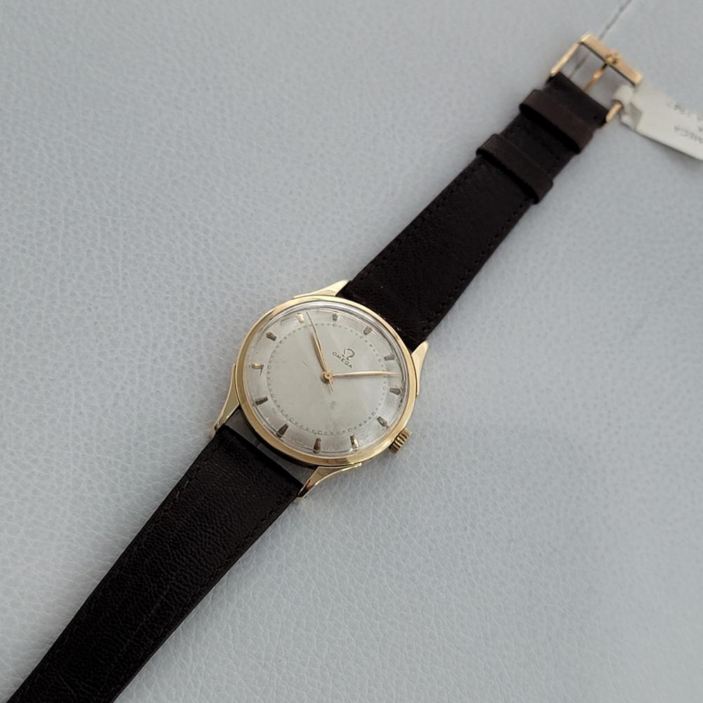 Omega 14191 Or 14 carats Jumbo 36 mm à remontage manuel, Vintage Swiss Luxury JM12 pour hommes, années 1940 3
