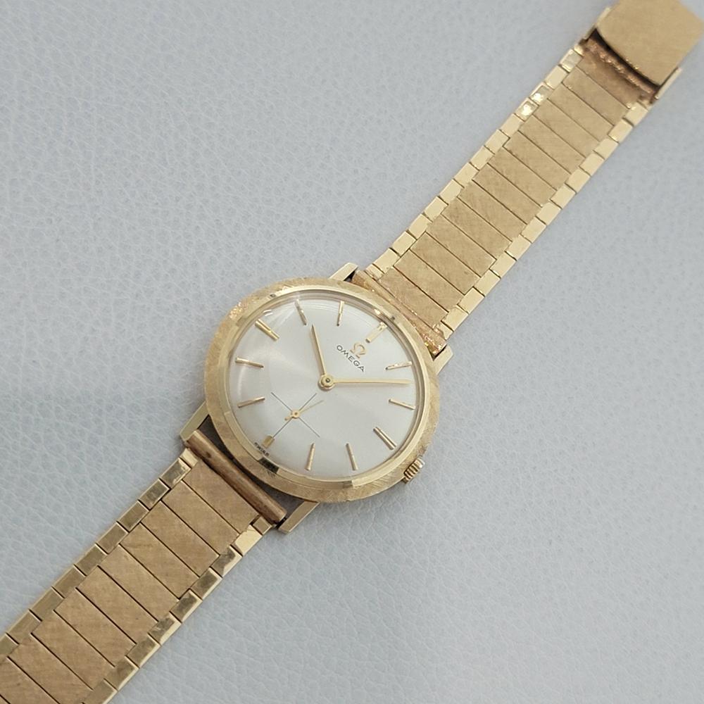 Men's Mens Omega Ref 6597 14k Gold Manual Wind 1960s All Original Swiss Vintage JM19