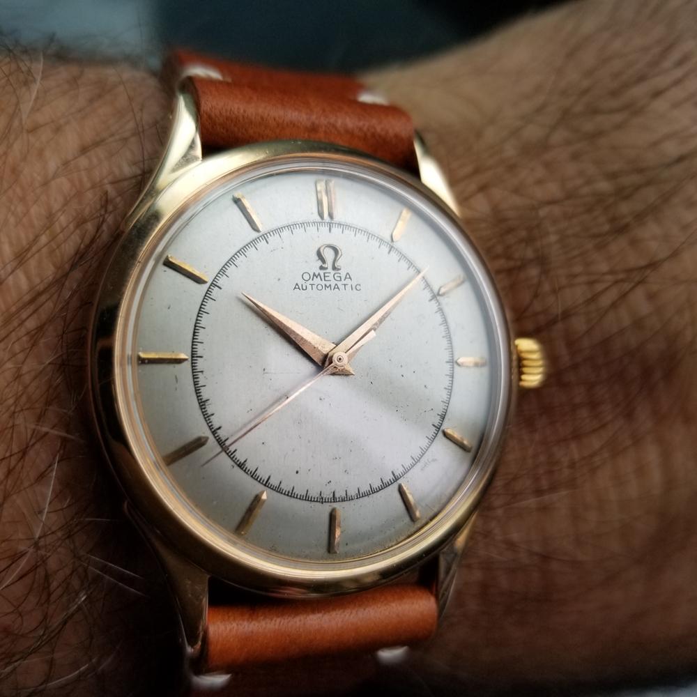 Mens Omega Ref.2584 18k Rose Gold Automatic, c.1940s Swiss Vintage LV949TAN 8