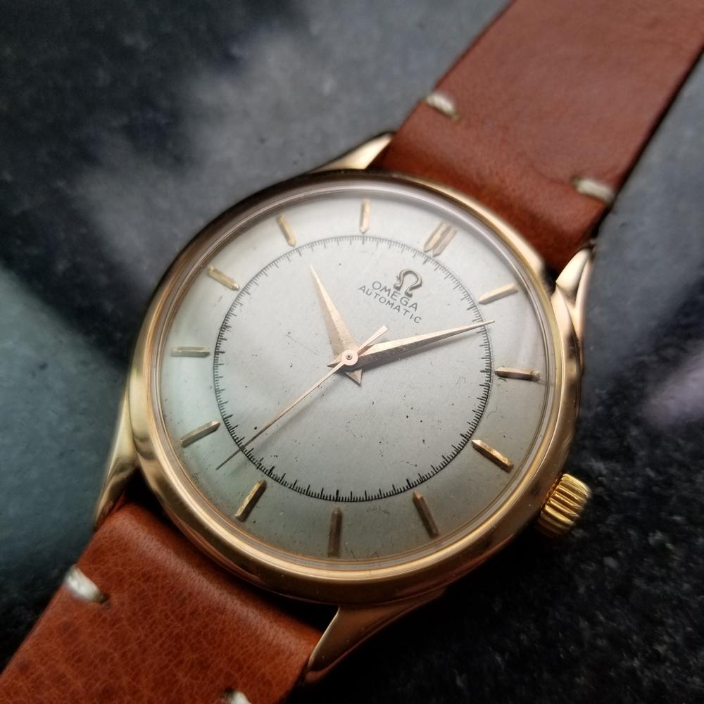 Men's Mens Omega Ref.2584 18k Rose Gold Automatic, c.1940s Swiss Vintage LV949TAN