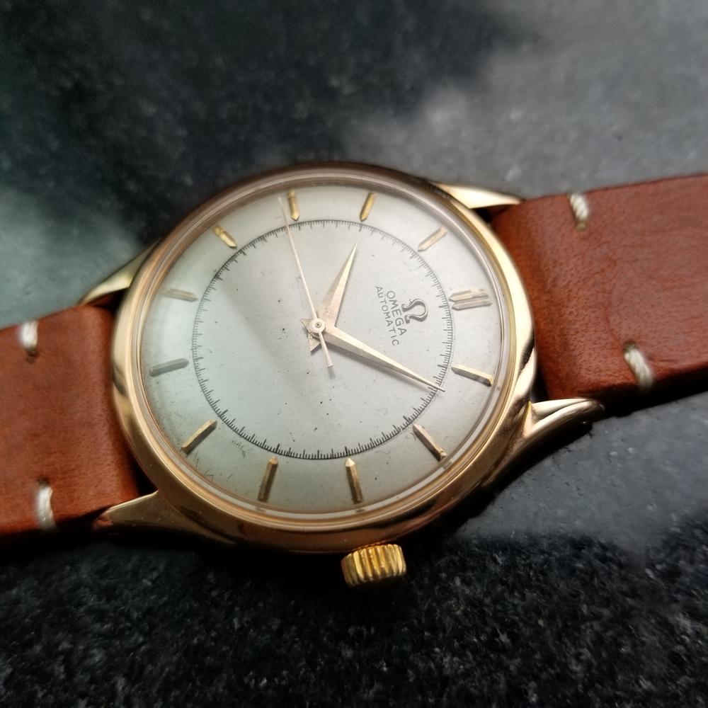 Mens Omega Ref.2584 18k Rose Gold Automatic, c.1940s Swiss Vintage LV949TAN 1