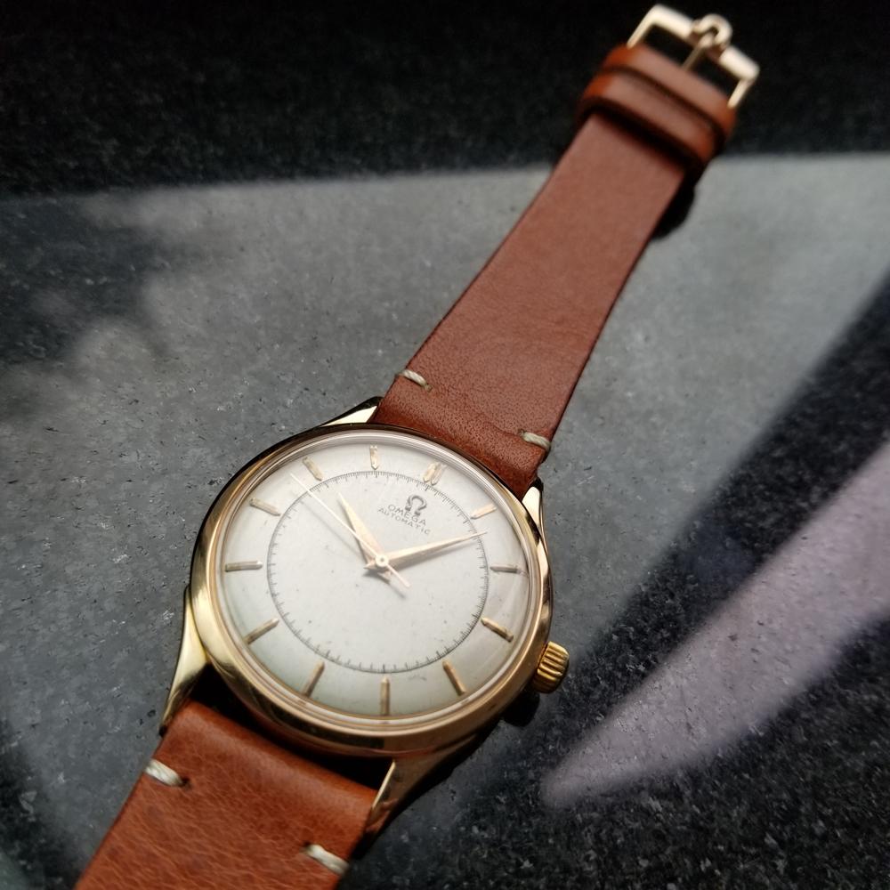 Mens Omega Ref.2584 18k Rose Gold Automatic, c.1940s Swiss Vintage LV949TAN 2