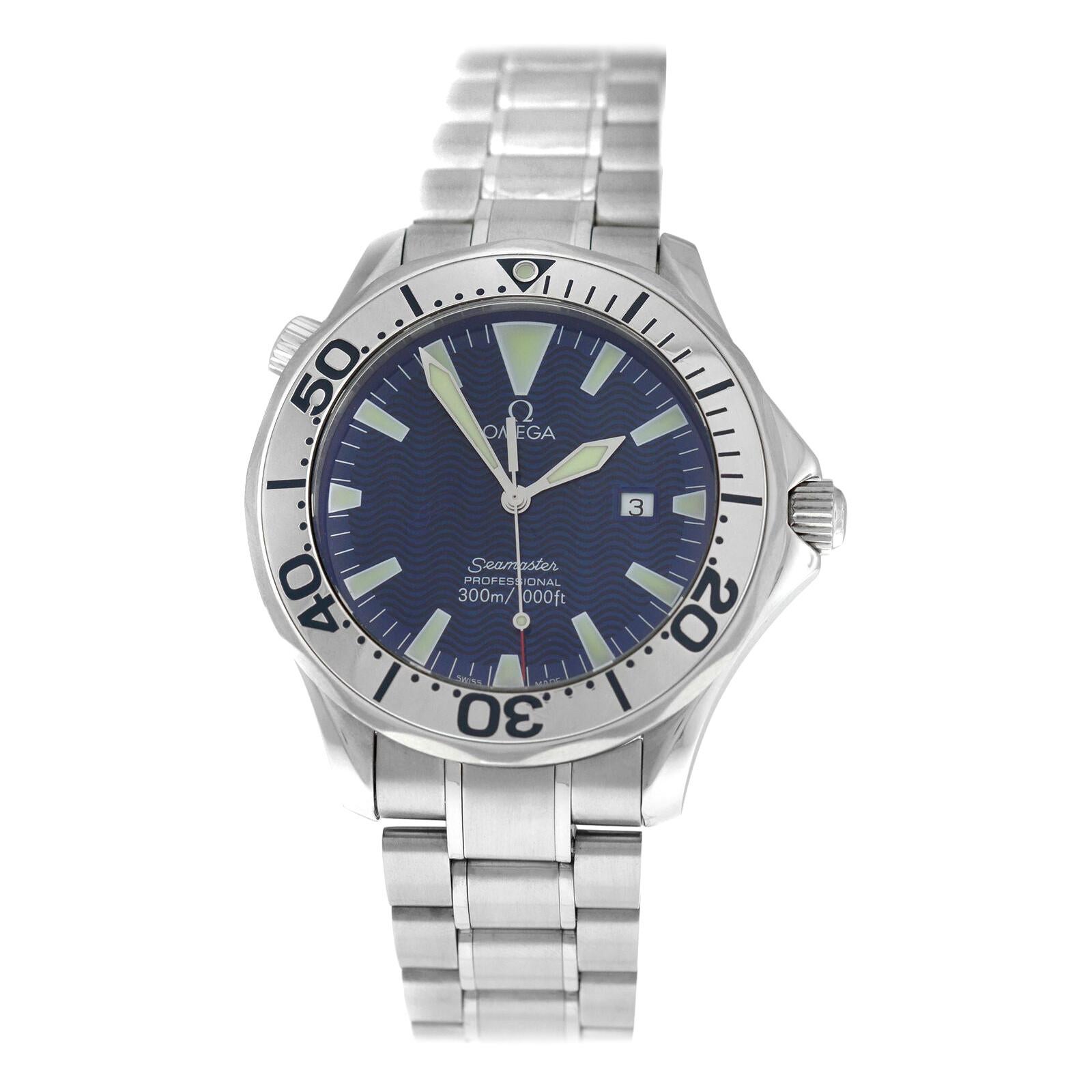 Men
s Omega Seamaster 2265.80 Stainless Steel Date Quartz Watch For Sale