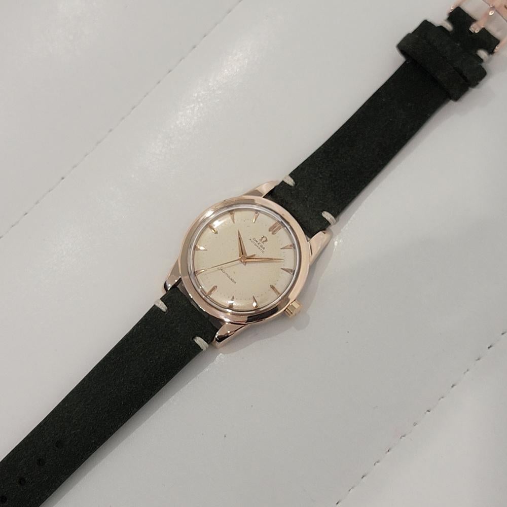 Mens Omega Seamaster 2494 37mm Rose Gold Capped Bumper Automatic 1950s NA116 For Sale 3