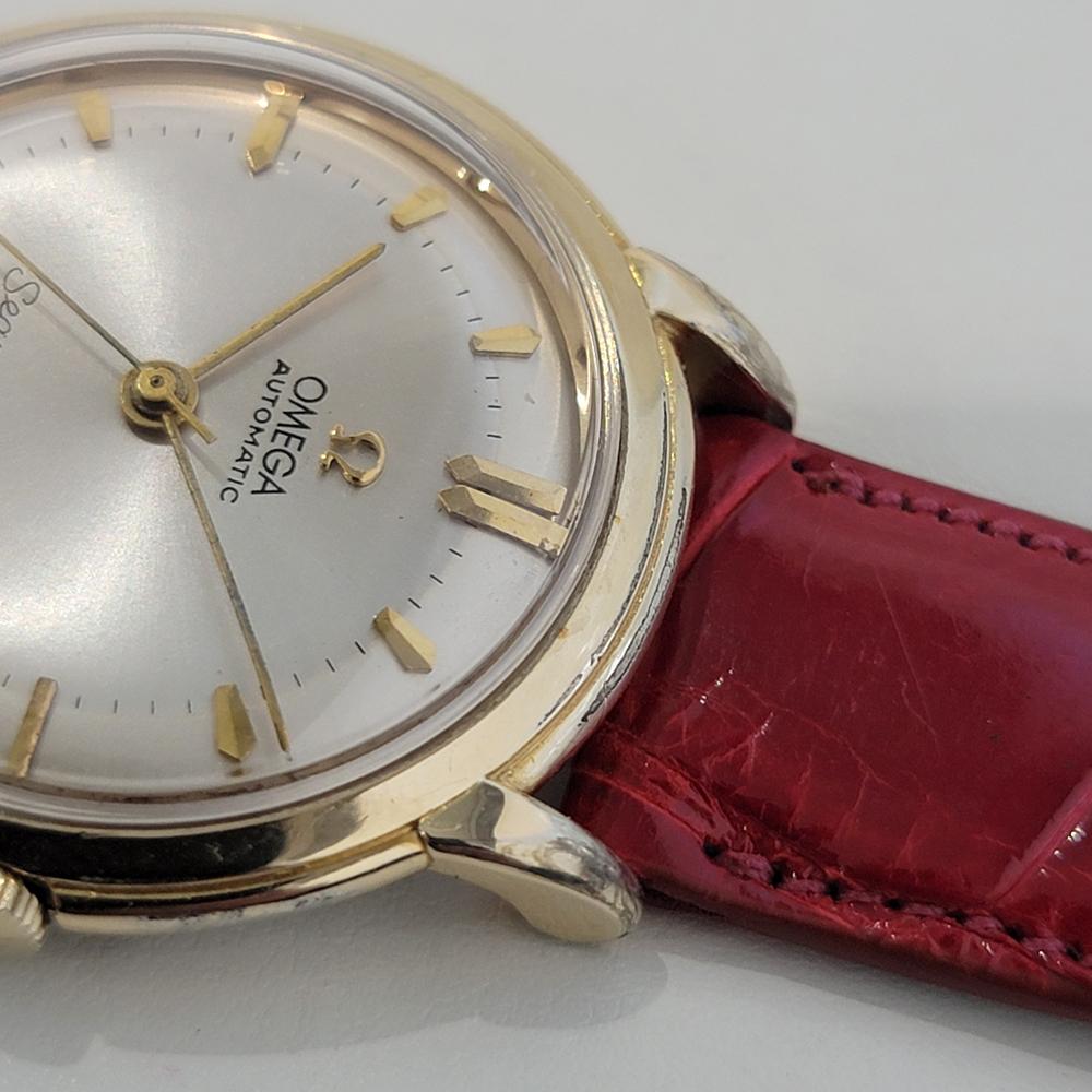 Mens Omega Seamaster 2592 35mm Gold Capped Bumper Automatic 1950s Vintage NA127 en vente 2