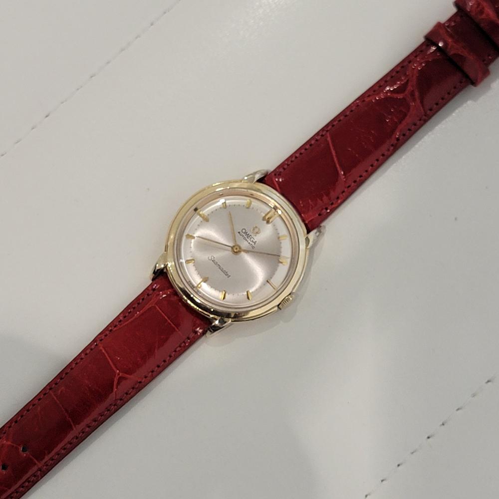 Mens Omega Seamaster 2592 35mm Gold Capped Bumper Automatic 1950s Vintage NA127 en vente 3