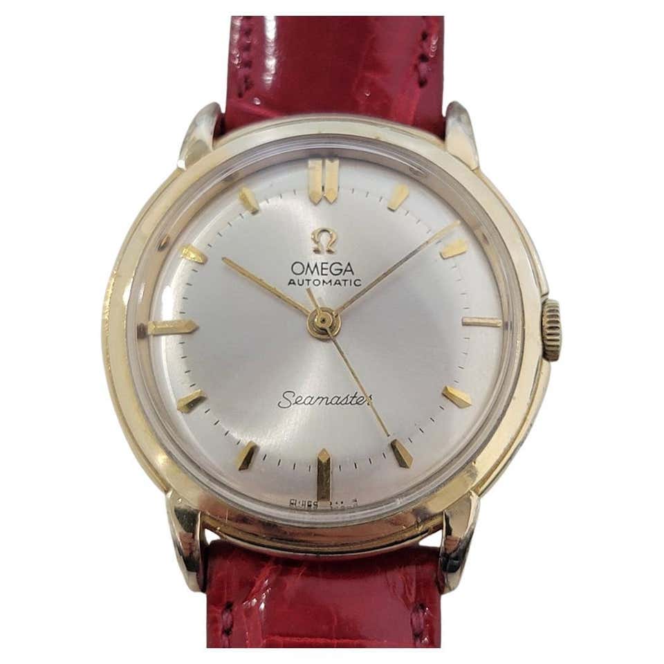 Omega Automatic Movement OMEGA Automatic Watch 10k GF Omega Automatic Hammer Bumper 1950s Mens ...