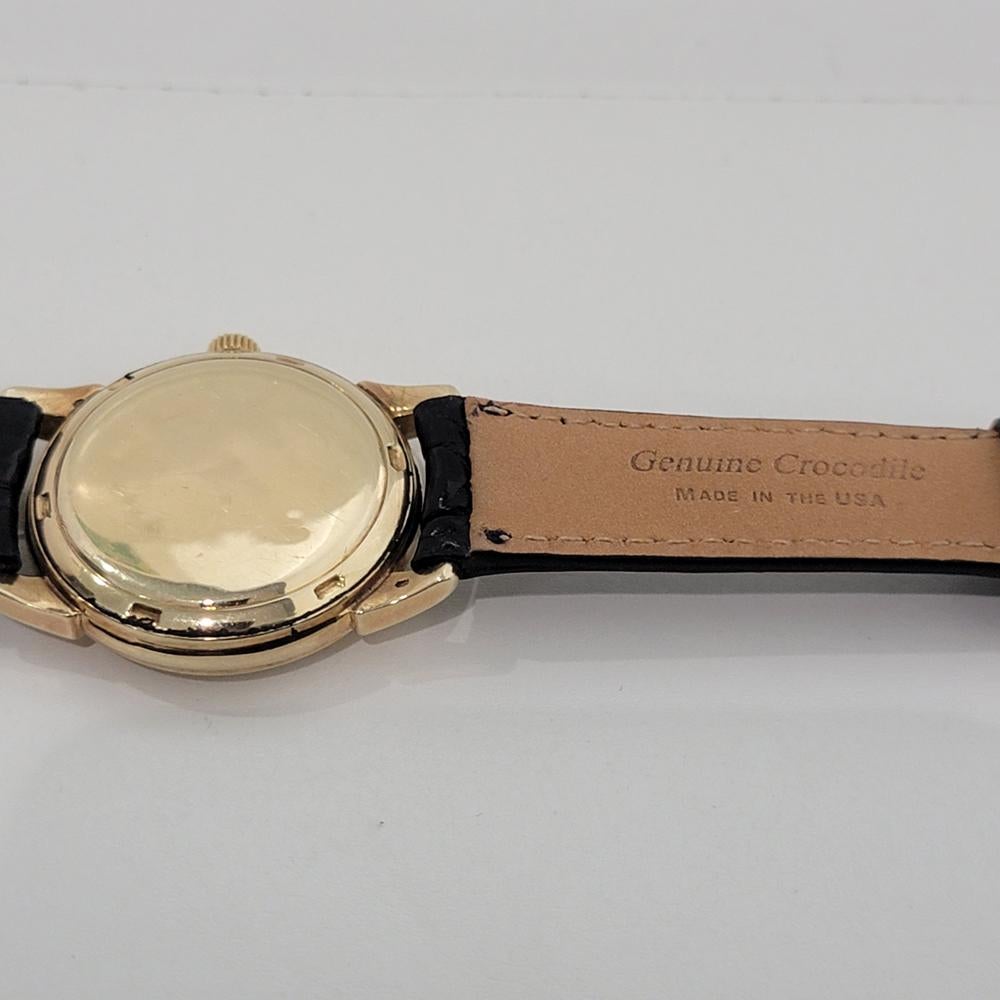 Mens Omega Seamaster Calendar 2627SC 35mm 14k Gold Bumper Automatic 1950s RA402 6