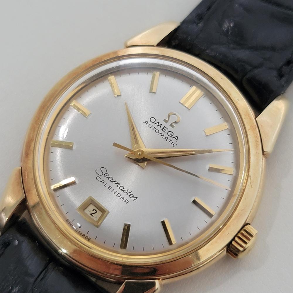 Men's Mens Omega Seamaster Calendar 2627SC 35mm 14k Gold Bumper Automatic 1950s RA402