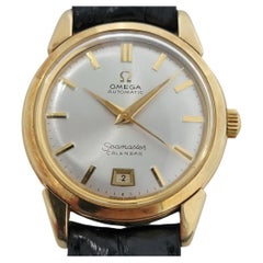 Vintage Mens Omega Seamaster Calendar 2627SC 35mm 14k Gold Bumper Automatic 1950s RA402