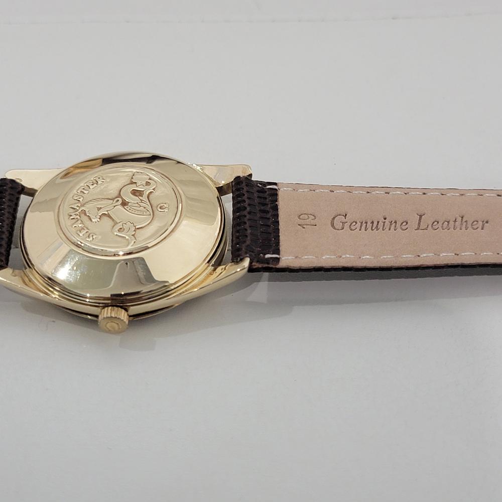 Mens Omega Seamaster Ref 2975 35mm 14k Gold 1950s Automatic Swiss Vintage RA406 For Sale 6